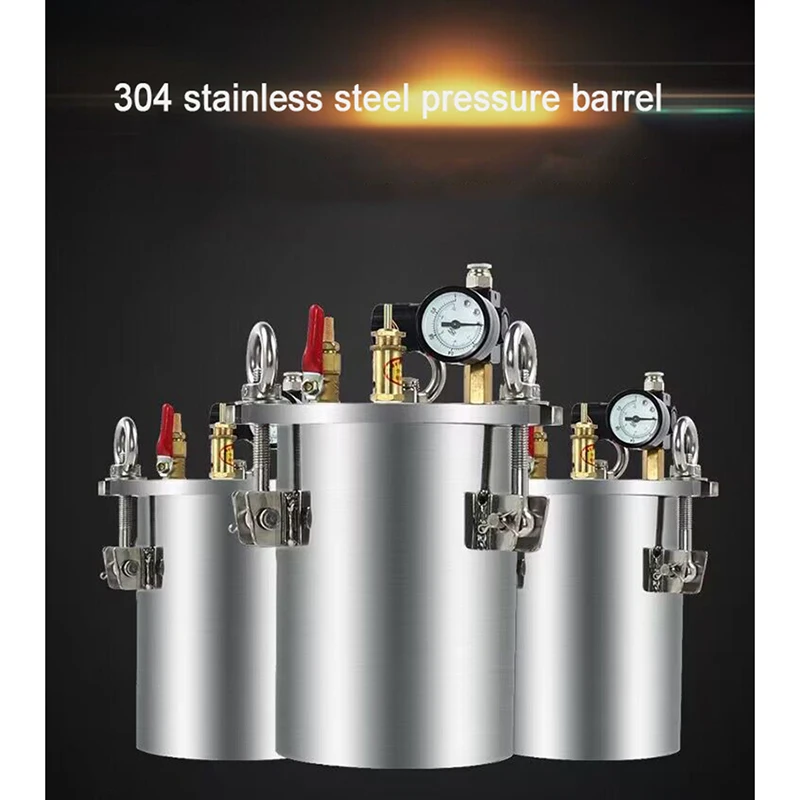 

Storage Bucket 2L 304 Stainless Steel Dispenser Pressure Tank Pressure Barrel Dispensing Valve Fluid Dispensing