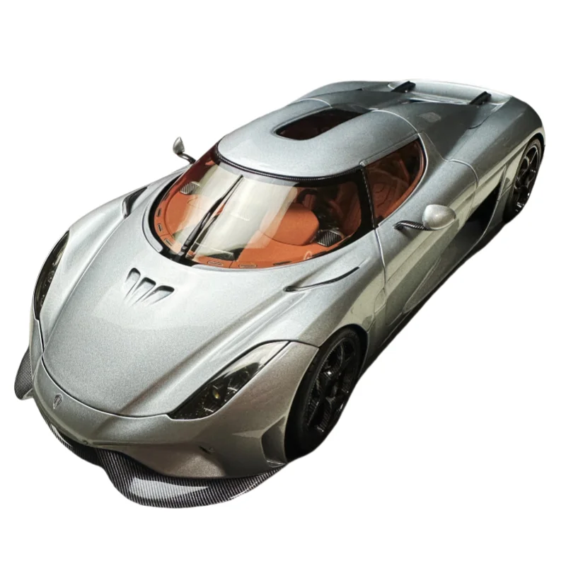 1:18 Koenigsegg Ruler Regera Silver Blue, Resin Full Drive Car Model