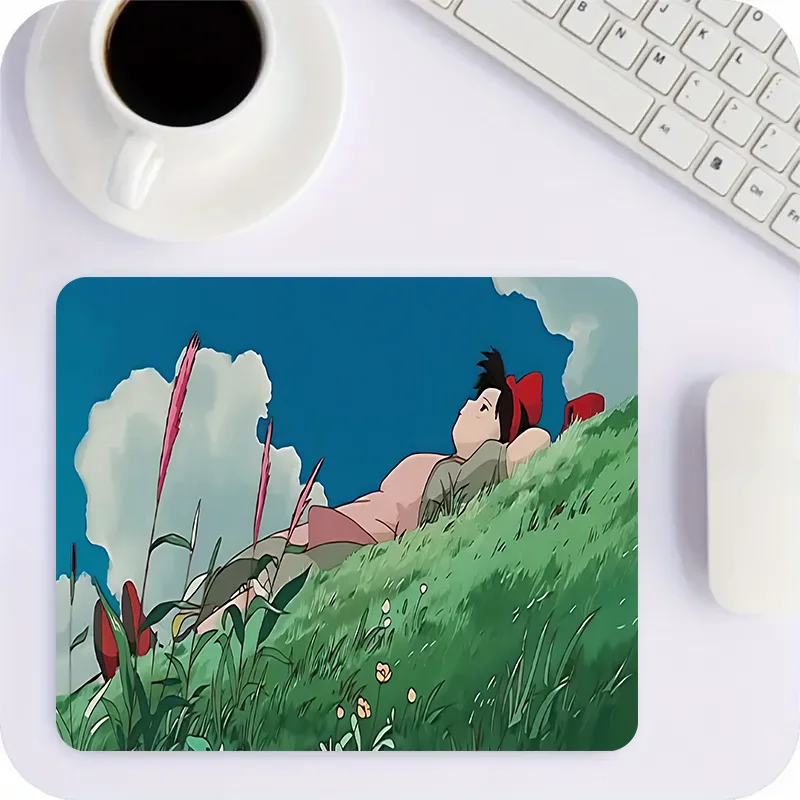 Pretty girl game mouse desk pad, 2mm thick anti-slip rubber edge-bottom mouse pad, suitable for offices, homes and games
