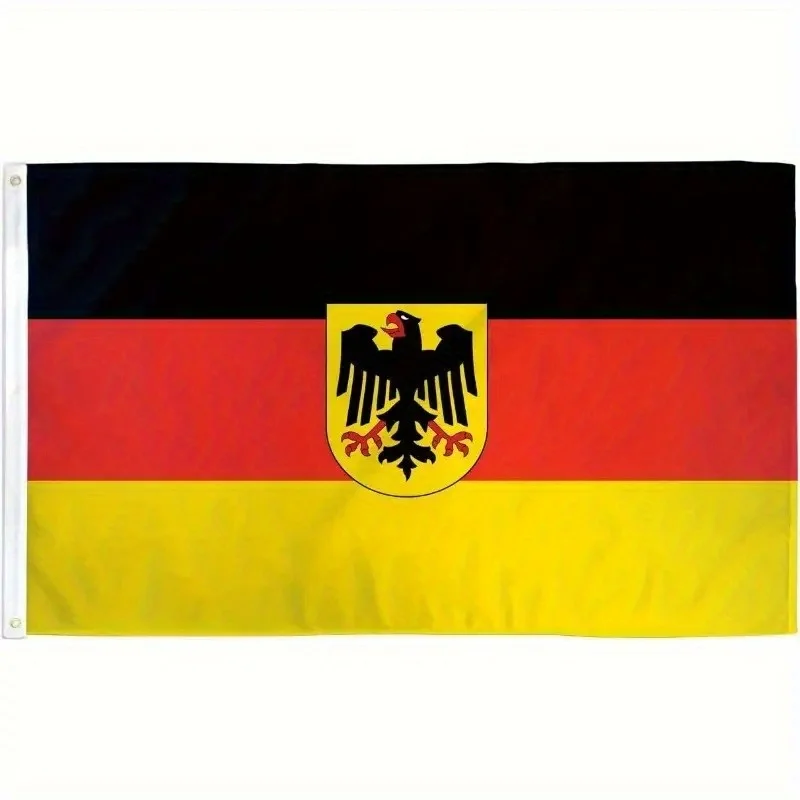 90X150cm Germany National Emblem Flag double penetration polyester hanging Germany National Emblem banner