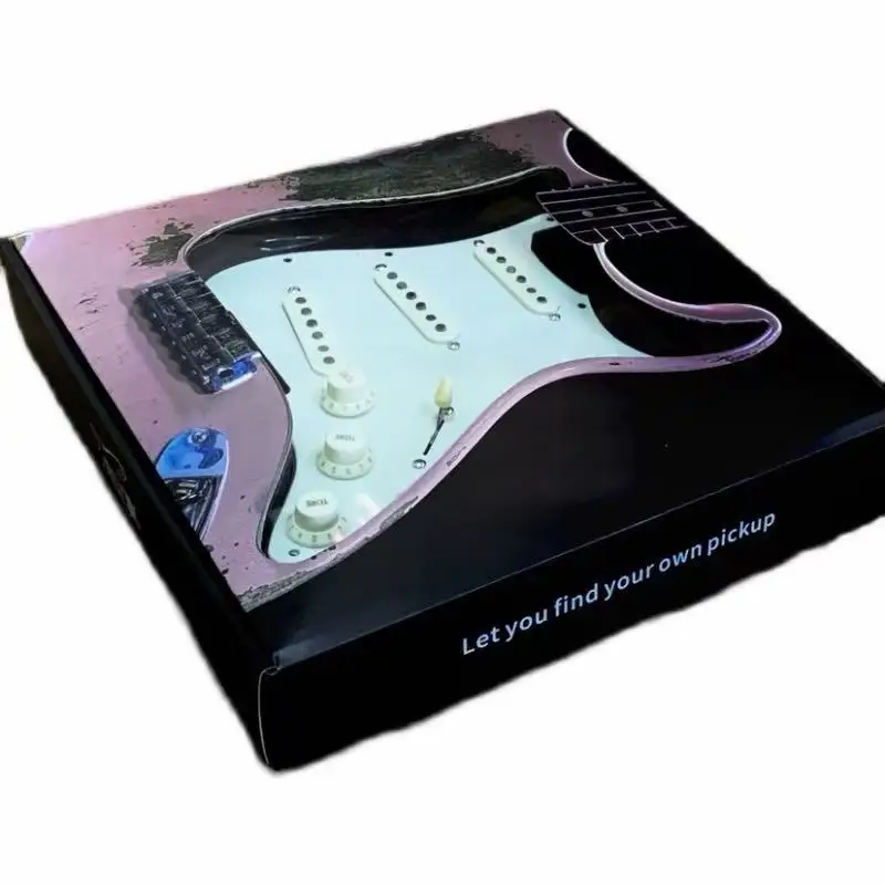 

Vintage 50s SSS Single Coil Pickup Set for Strat Guitar - Prewired Pickguard Assembly with Classic Tone