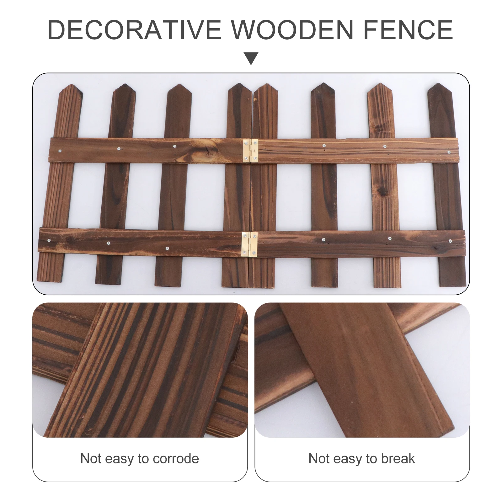 

Wooden Fence Miniature Christmas Tree Decoration Small Picket Fence for Garden Yard Outdoor Use Eco Material Holiday Display