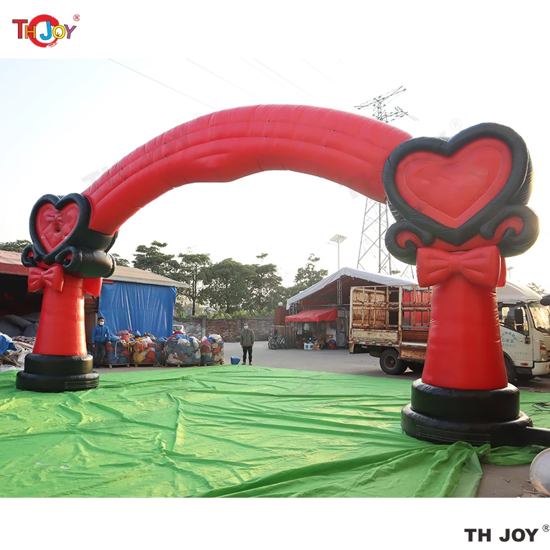 

Giant 7x4 Meters Inflatable Red Heart Shape Arch Entrance For Wedding Valentine's Day