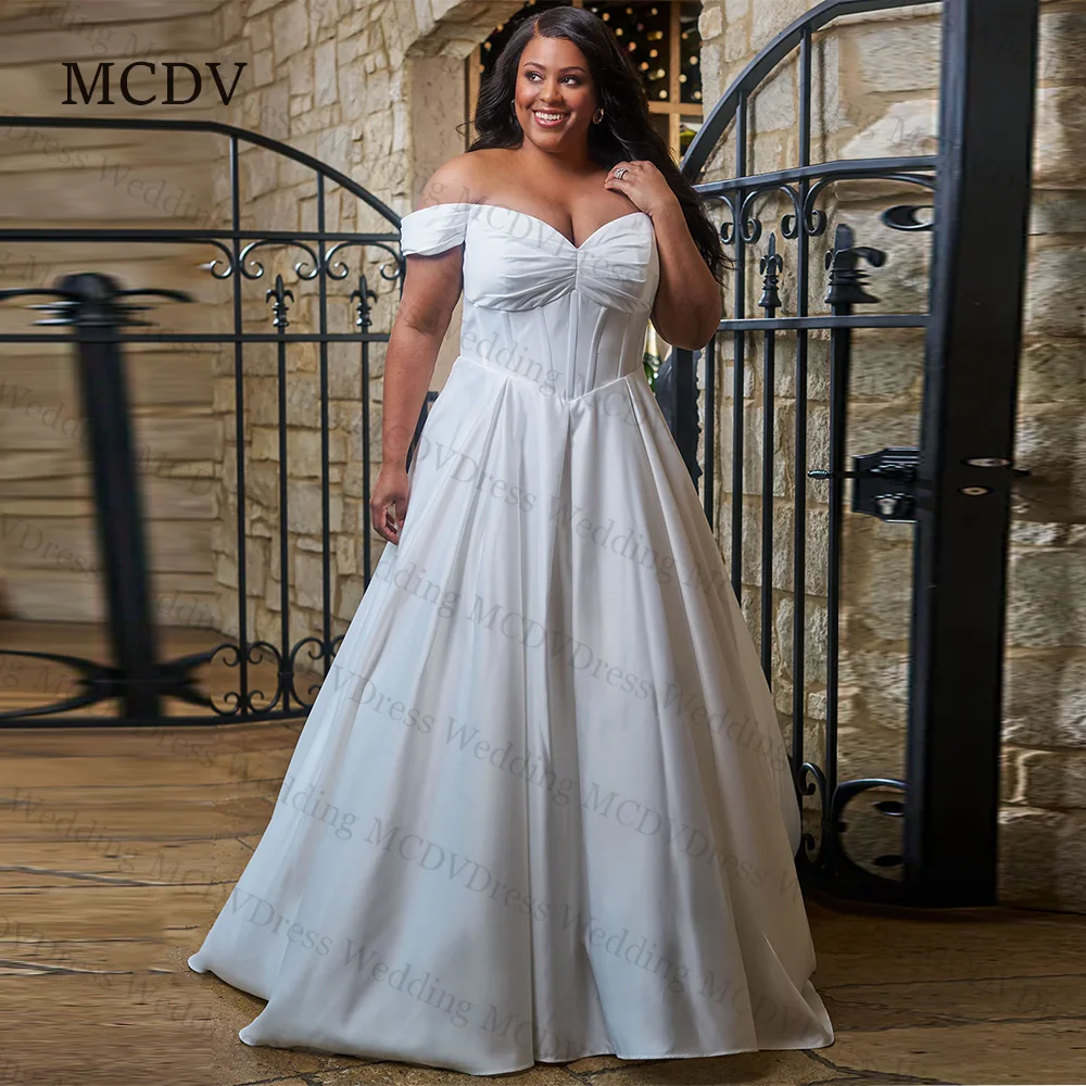 

MCDV Plus Size Elegant Bridal Gowns, S imple Bridal Dresses, Off-Shoulder Bridal Gowns, 2026 Custom Design