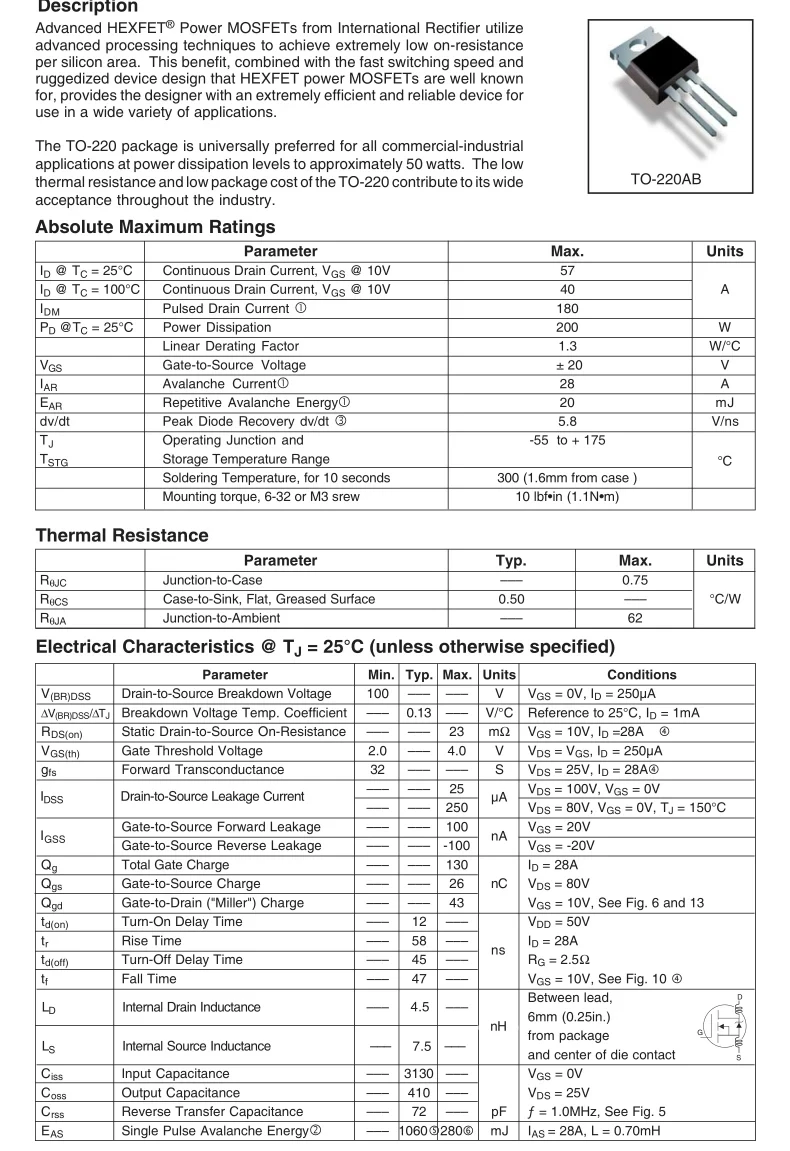5 Stück IRF3205PBF IRF3205 TO-220 IRF3710 IRF3808 IRF4905 IRF5210 IRF5305 IRF8010 IRF3708 IRF1404 IRF1405 IRF1407 IRF2804 IRF2807 – Detail 6