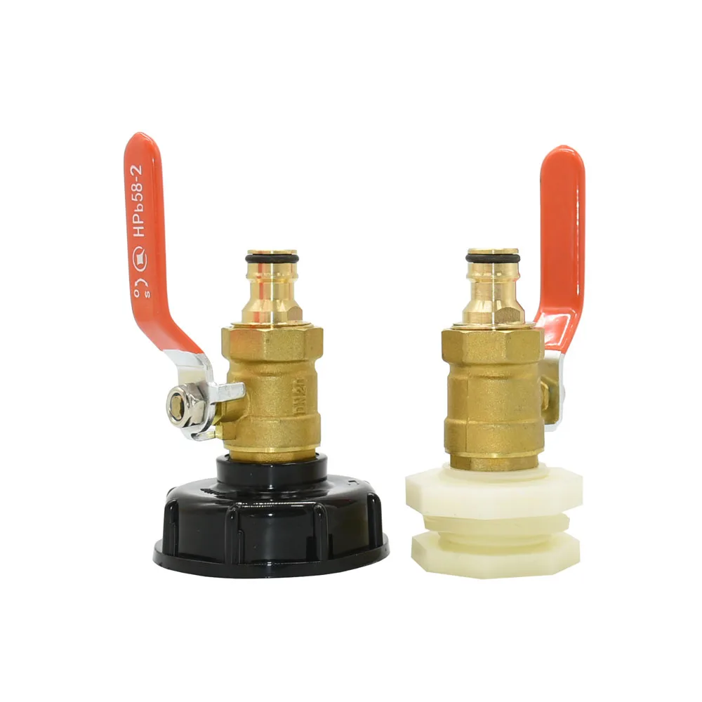 

IBC Tank Adapter Valve S60 x 16mm Nipple Tap Quick Connect Copper Metal Thread Watering Pipe Fitting For Rainwater Buckets