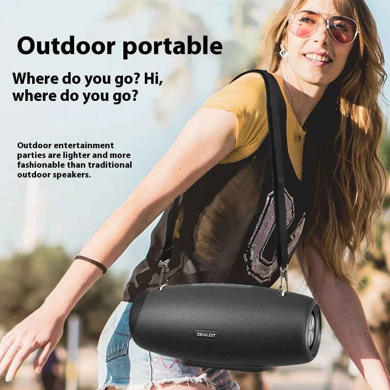 High-Power S67 for  Speaker 60W Portable Subwoofer with RGB for Outdoor Karaoke Square Dance & Audio-for Enthusiasts