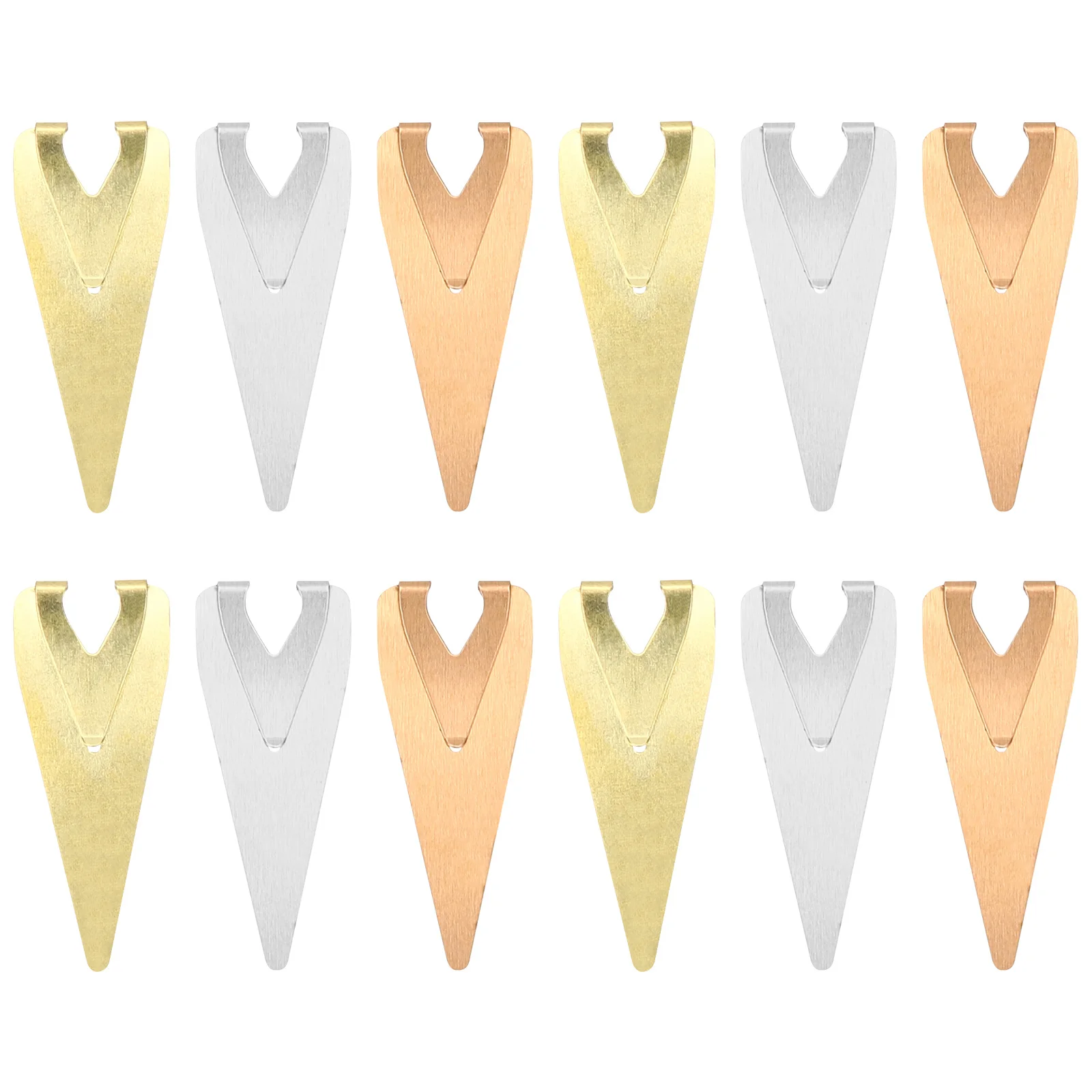 12Pcs Metal Bookmarks Smooth Sides Comfortable Touch Page Markers for Books Files Documents Gift Book Mark Kids Bookmark