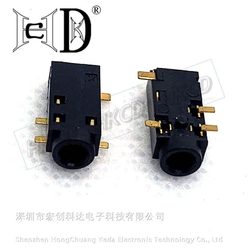 10 PCS PJ-234-4P pillarless power socket 2.5 headphone socket 4 foot patch 2 fixed foot socket base