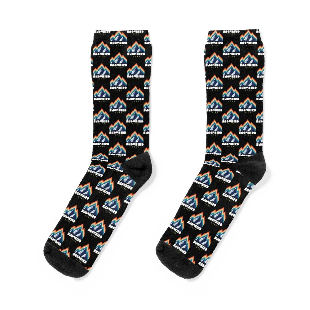 

Snowbird, Utah - Retro Ski Socks kids sport designer anime Socks For Men Women's