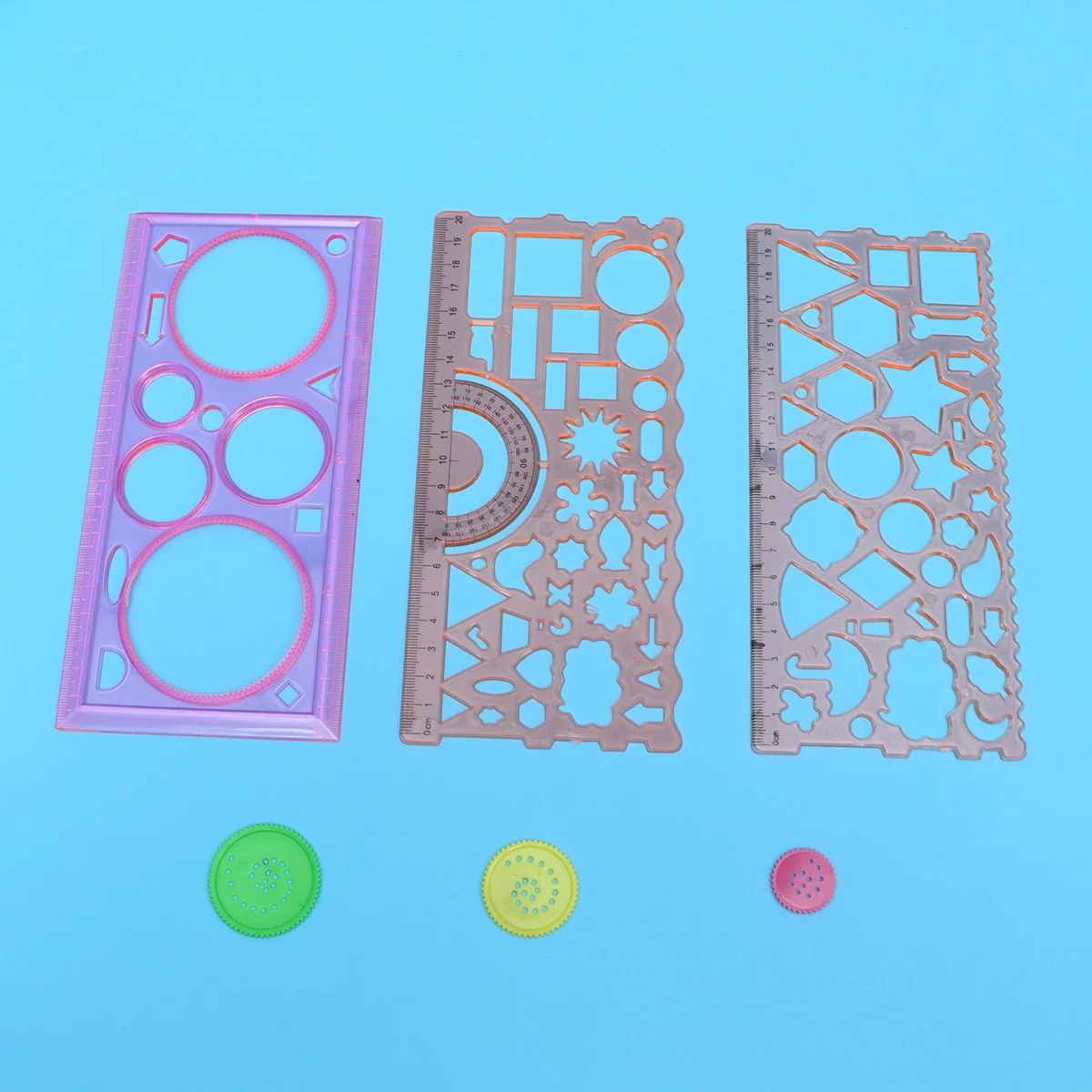 3 шт., шаблон для рисования, линейка, креативный геометрический набор канцелярских принадлежностей, простой в использовании для умного студенческого подарка, случайный