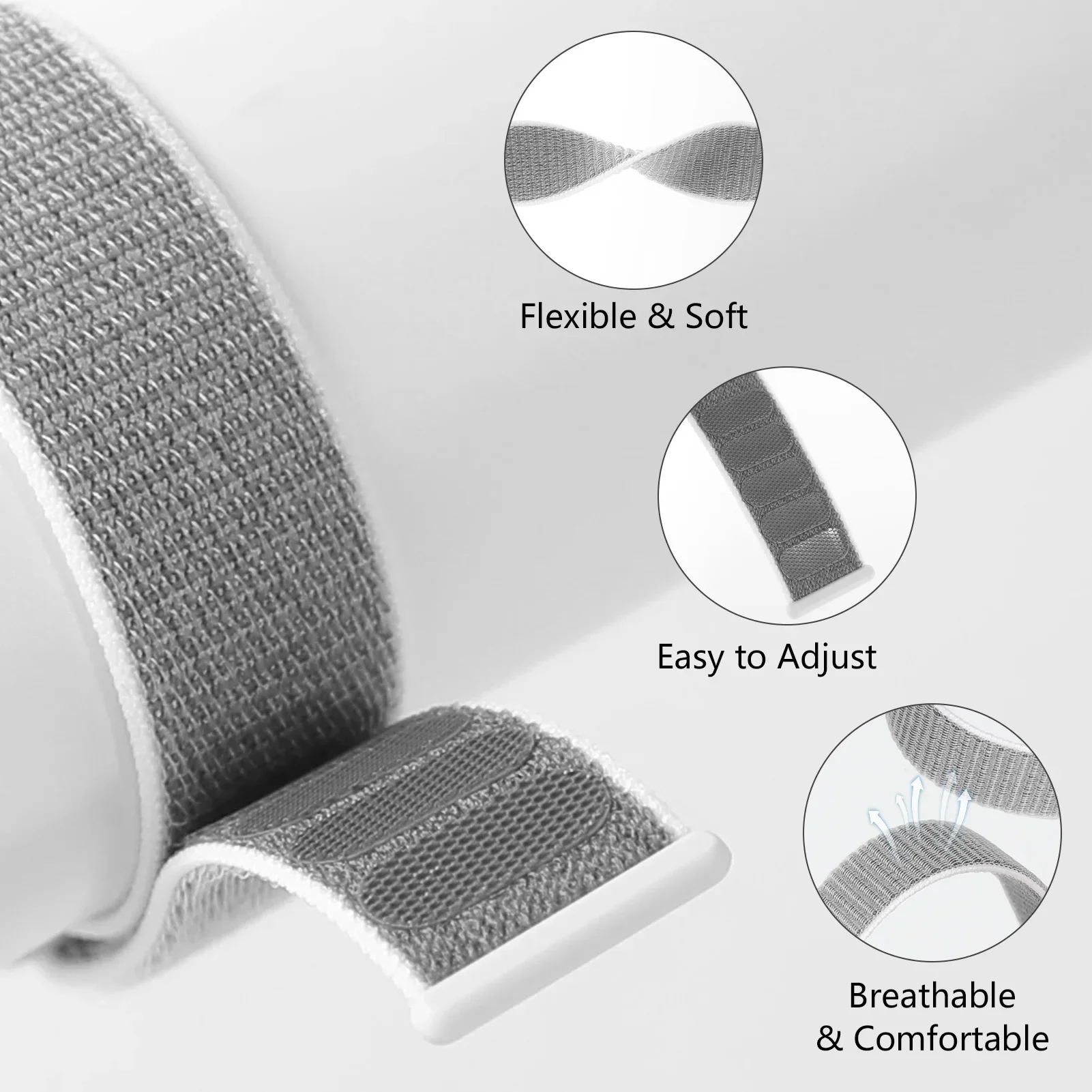 Original Nylon Braided Loop Strap For Redmi Watch 4-5-6 Bracelet  Scratch Buckle Wristband For Miband 8/9 Pro Fabric Correa Belt