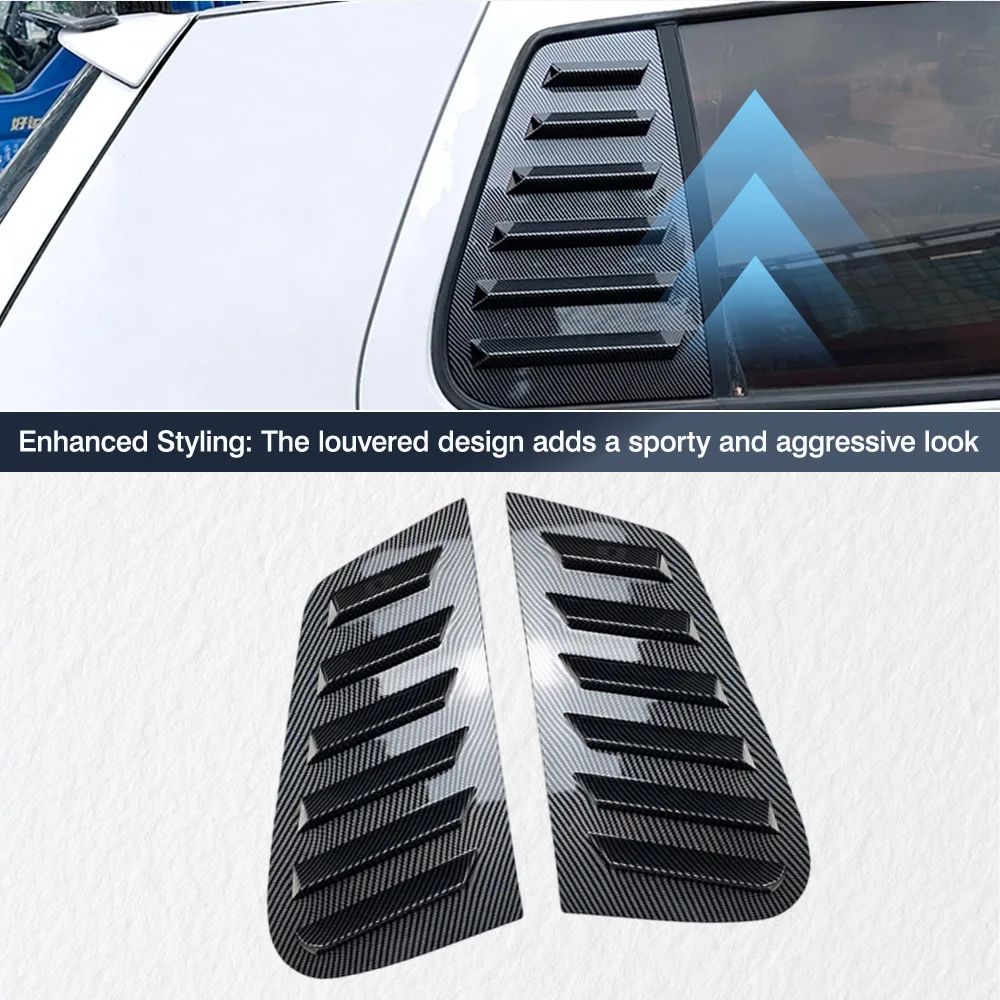 2 uds alerón embellecedor de ventana lateral trasera para Volkswagen VW Golf 4 MK4 IV GFK 1997-2006 cubierta de persiana de ventana rejillas de ventilación de aire