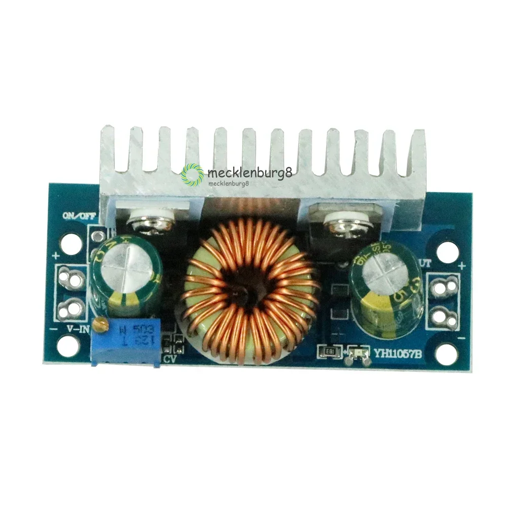 1PCS DC-DC Boost Converter Non-isolated Short Circuit Step-Up Power Supply Module With Heat Sink Adjustable 4.5V-32V to 5-42V 6A