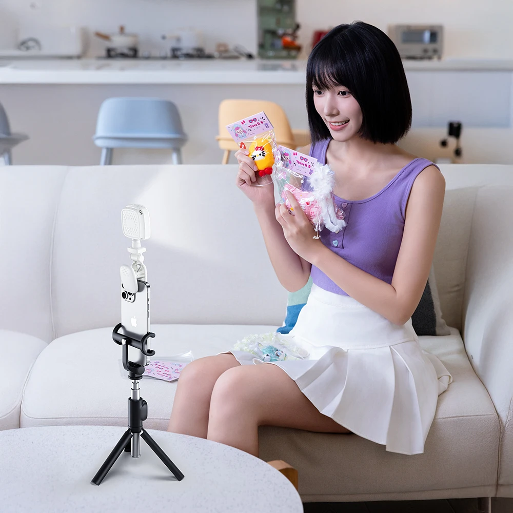 LED New Portable Selfie Fill Light Rechargeable 3 Modes Adjustable Brightness Clip On For Phone Laptop Tablet Meeting Make Up