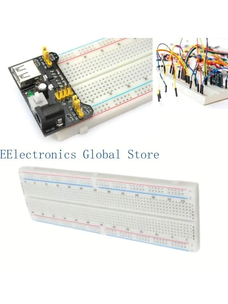 

462B Durability 830 Hole Prototype Breadboard for Creative Electronics Projects and Training Purposes Solderless Bread Boards