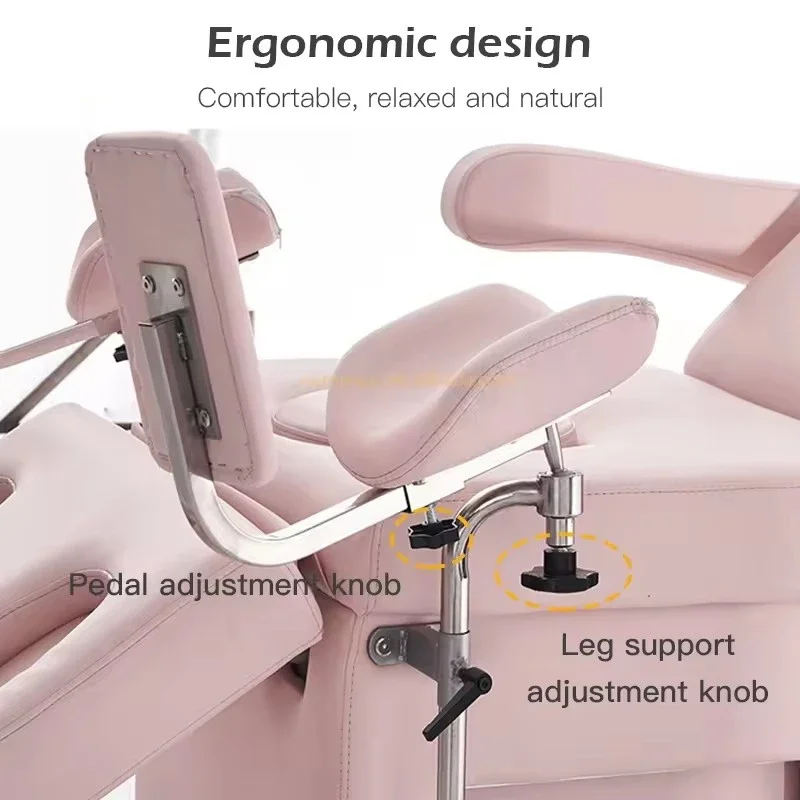 Multifunctional Pink Electric Hospital Bed Gynecological Chair Examination Bed Chair For Woman