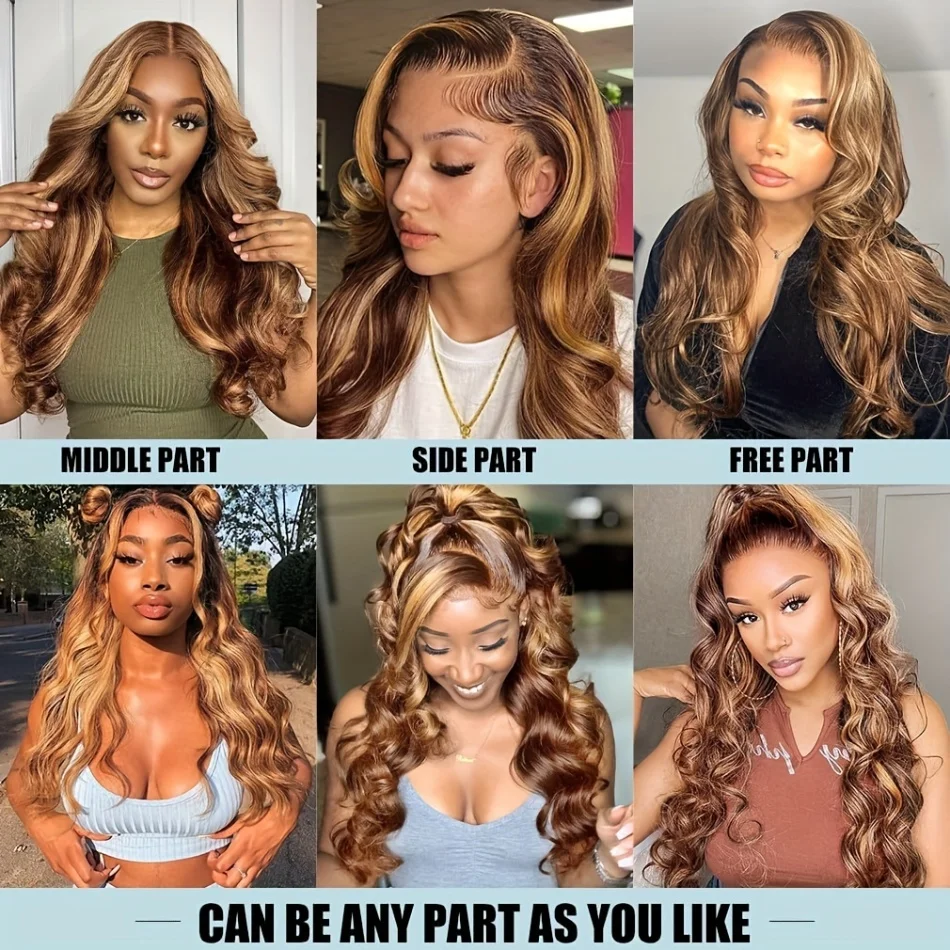 30-calowa peruka z ludzkich włosów Body Wave Lace Front Wig Brazilian Remy P427 Colored 13x4 13x6 Hd Lace Frontal Wigs For Women