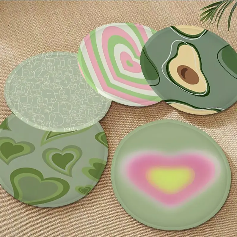 

Aesthetic Green Pink Flower Nordic Printing Meditation Cushion Stool Pad Chair Tatami Seat Cushion Anti-Slip Sofa Decor Tatami
