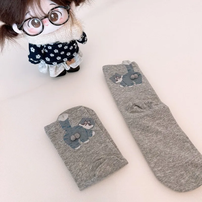 

Милые носки-трубы с 3D-принтом кошек для пар, влагоотводящие, дышащие, мягкие, удобные, повседневные носки-трубы для мужчин и женщин