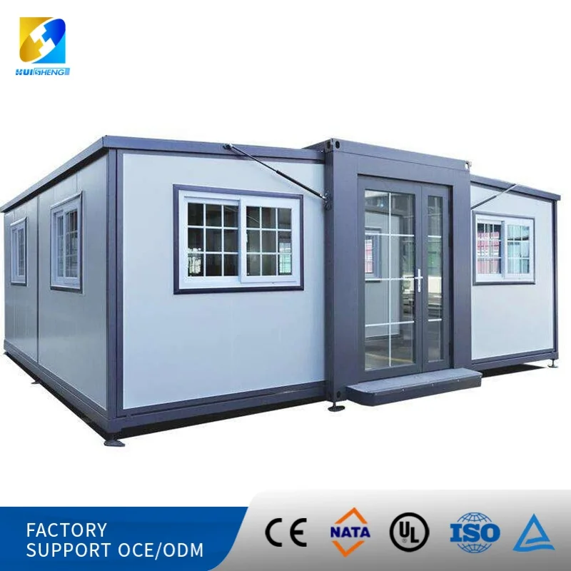 Customized Quick Setup Secure Prefabricated Container Homes Temporary Permanent Use Modular House Expandable Container Unit