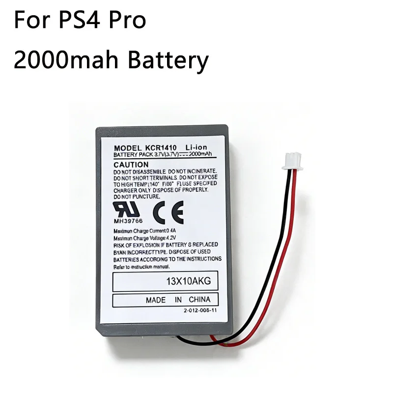 2000mAh 3.7V Li-ion Rechargeable Battery for PS4 Pro Slim CUH-ZCT2 Wireless Controller GamePad