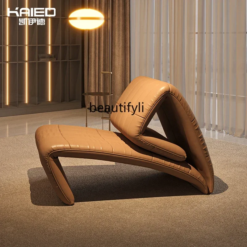 Single sofa chair high-end light luxury fist chair leisure chair creative beauty couch recliner