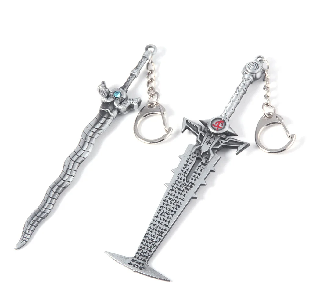 Game Doom Keychain Eternal Crucible Blade Pendant Sword Eternal Judgment Pendant Keyring for Women Men Jewelry Backpack Gifts