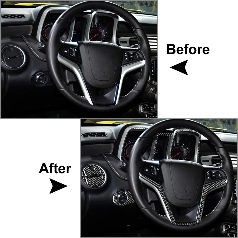 21 Pcs Carbon Fiber Car Full Set Interior Decoration Cover Trim For Chevrolet Camaro 2010 2011 2012 2013 2014 2015 LHD Only