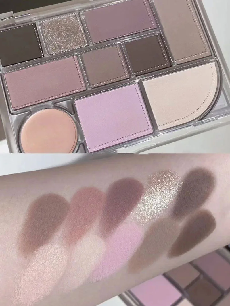 Palette di ombretti rosa pesca 10 colori Glitter Colore terra Ombretto Pigmento Cosmetici coreani duraturi impermeabili