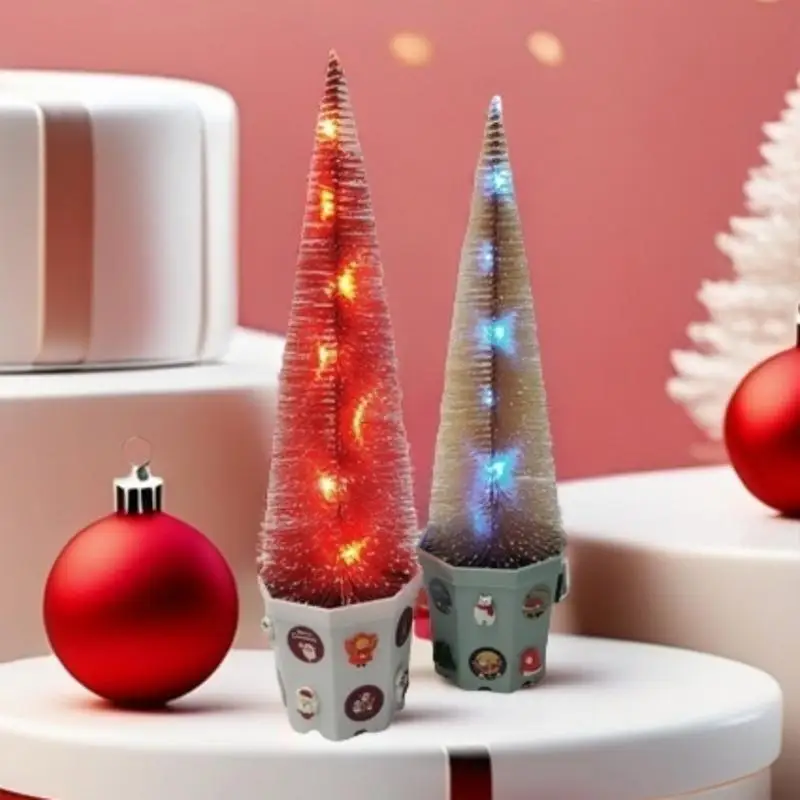 Desktop Christmas Tree Desk Christmas Tree With Music And Colorful Lights Artificial Wedding Decoration Tiny Christmas Tree