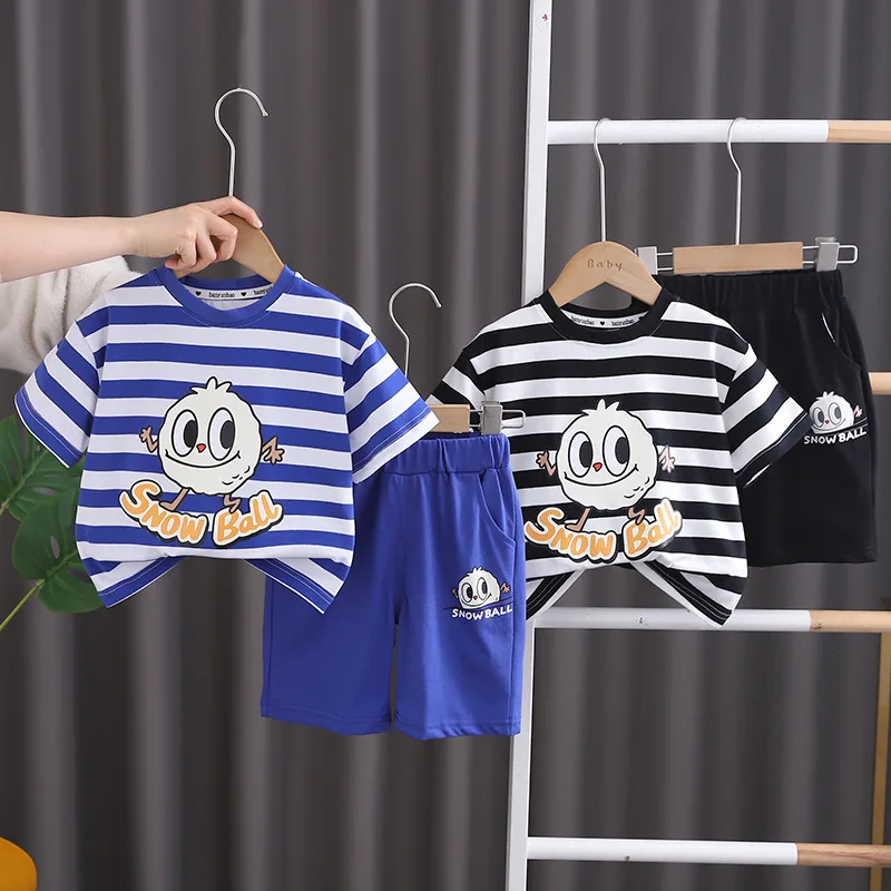 

Boys Clothing Sets Summer 2024 Children Cotton T-shirts Shorts 2pcs Sports Suits For Baby Tracksuits Kids Jogging Outfits 3 4 5Y