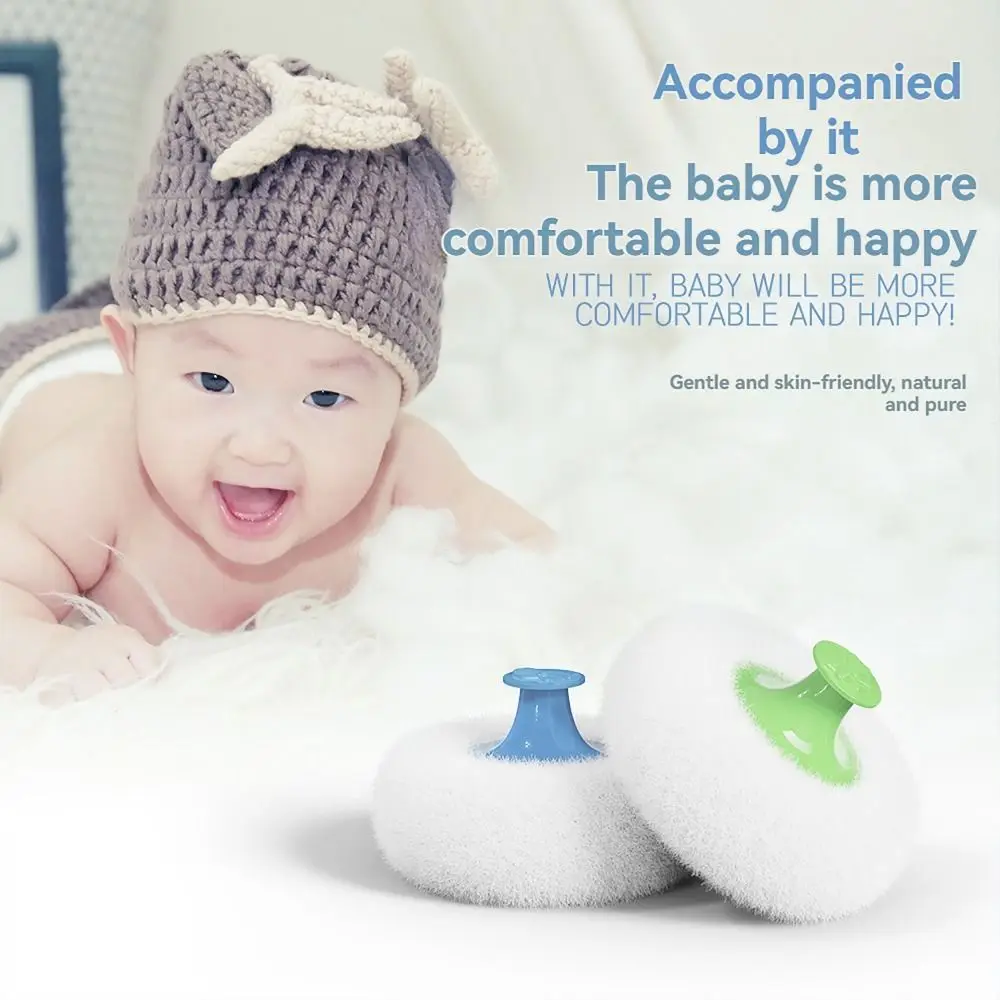 Mit Behälter Fall Puderquaste Baumwolle Wolle Blau Grün Rosa Körper Kosmetische Puderquaste Körper Kosmetische Puff Für Kleinkinder Kleinkind