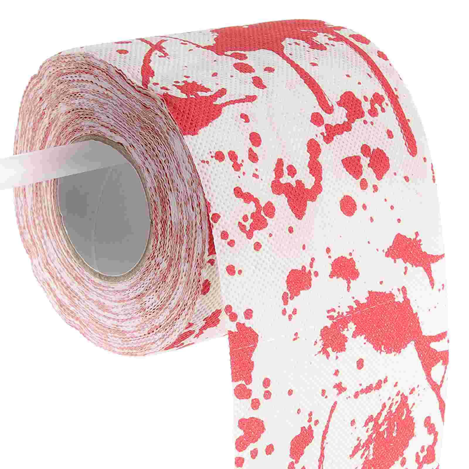 Papier Toilette pour HOUnique, Décoration d'Halloween Imprimée, Boissons Décoratives, Rouge, Enfant