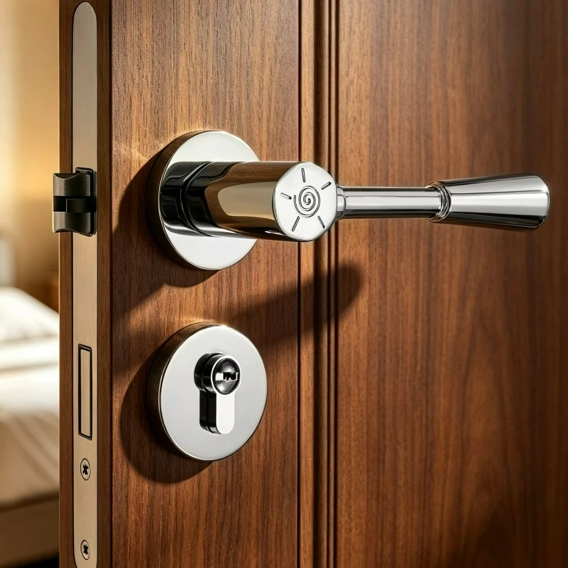 Light Luxury High-end Home Bedroom Door Handle Light Luxury Universal Office Kitchen Silent/magnetic Split Door Lock