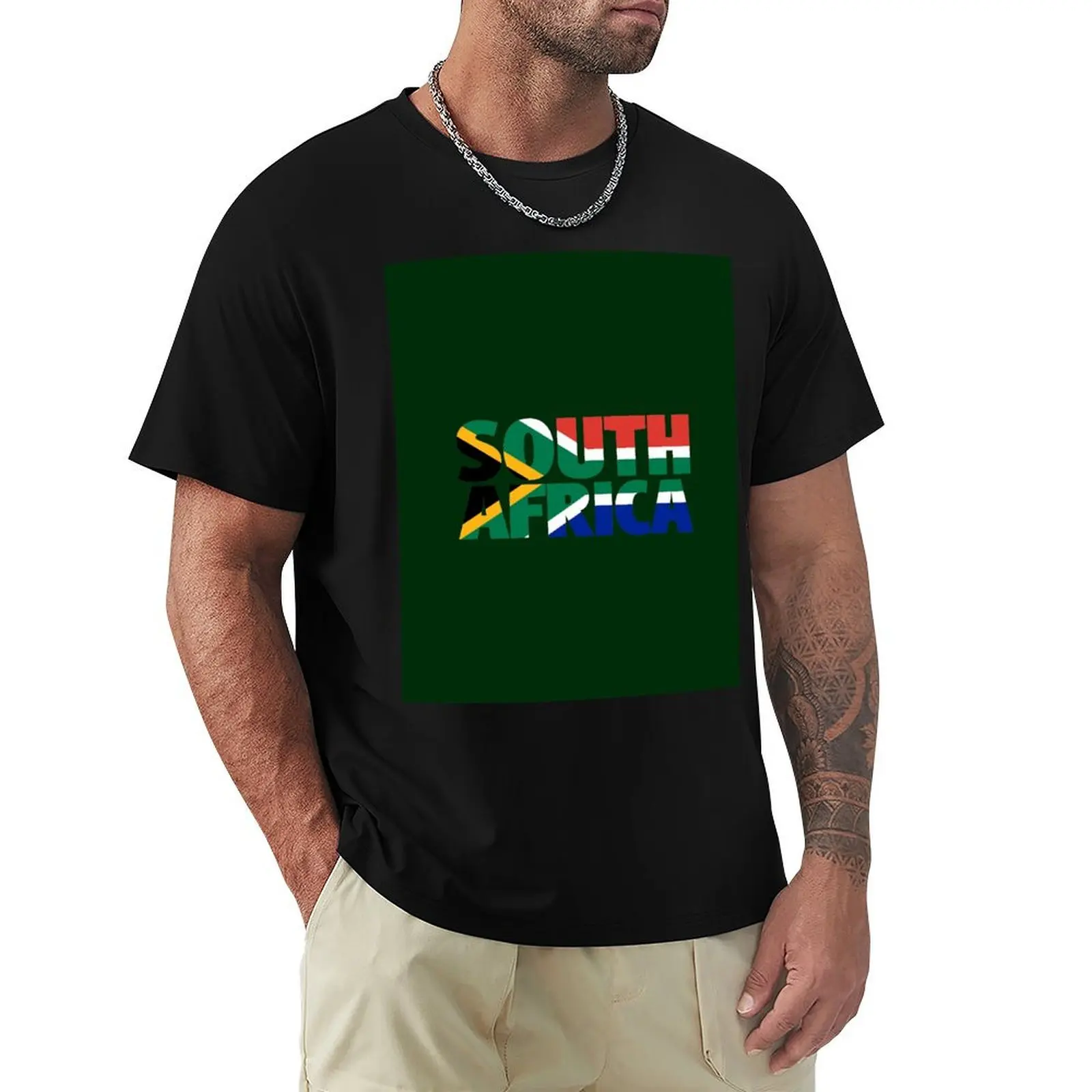 South Africa Roots With South African Flag T-Shirt cute clothes oversize t-shirts man workout shirts for men