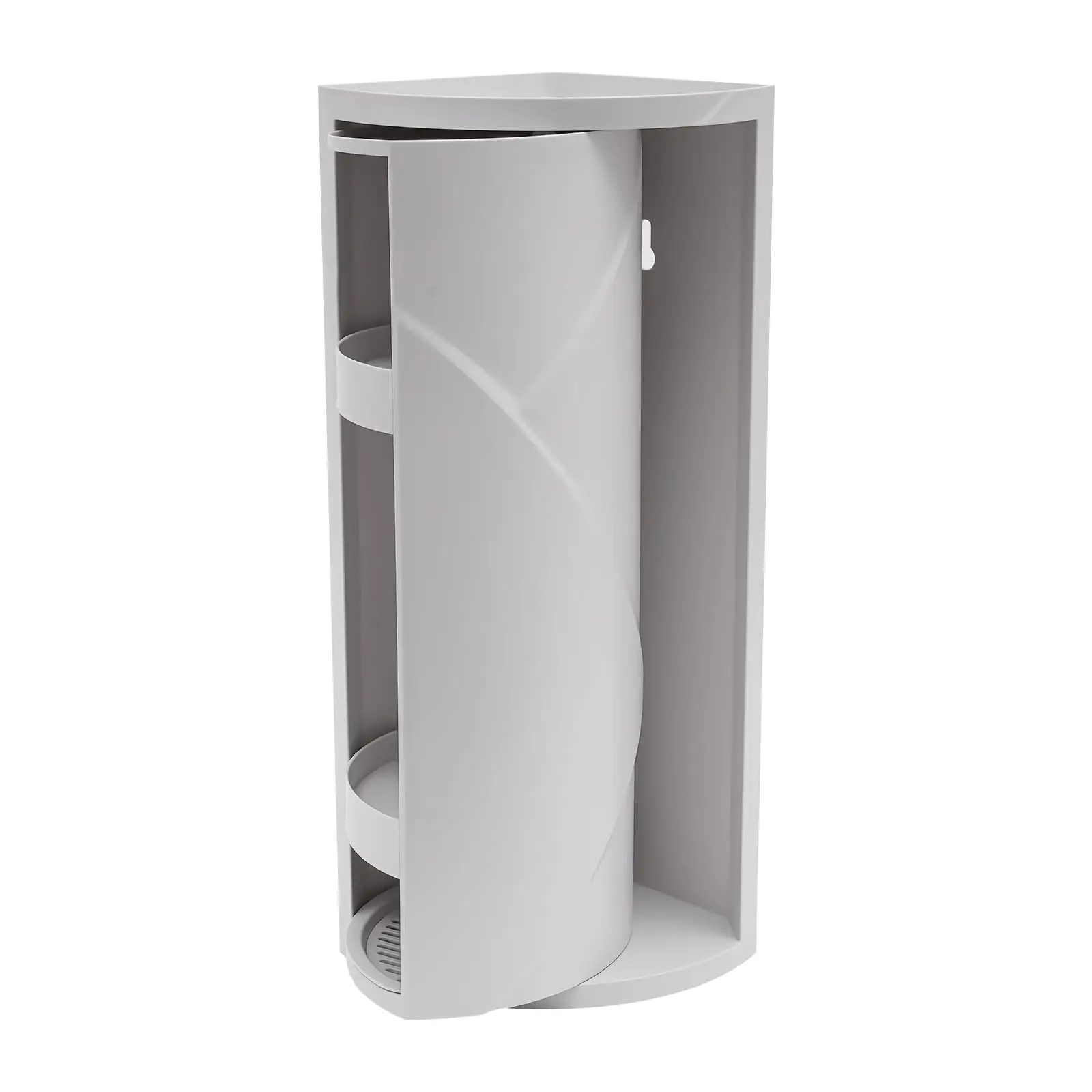 منظم زاوية الحمام، رف زاوية للحمام من 3 طبقات، خزانة حائط زاوية دوارة على سطح الطاولة، تنظيم حمام متعدد الوظائف #5