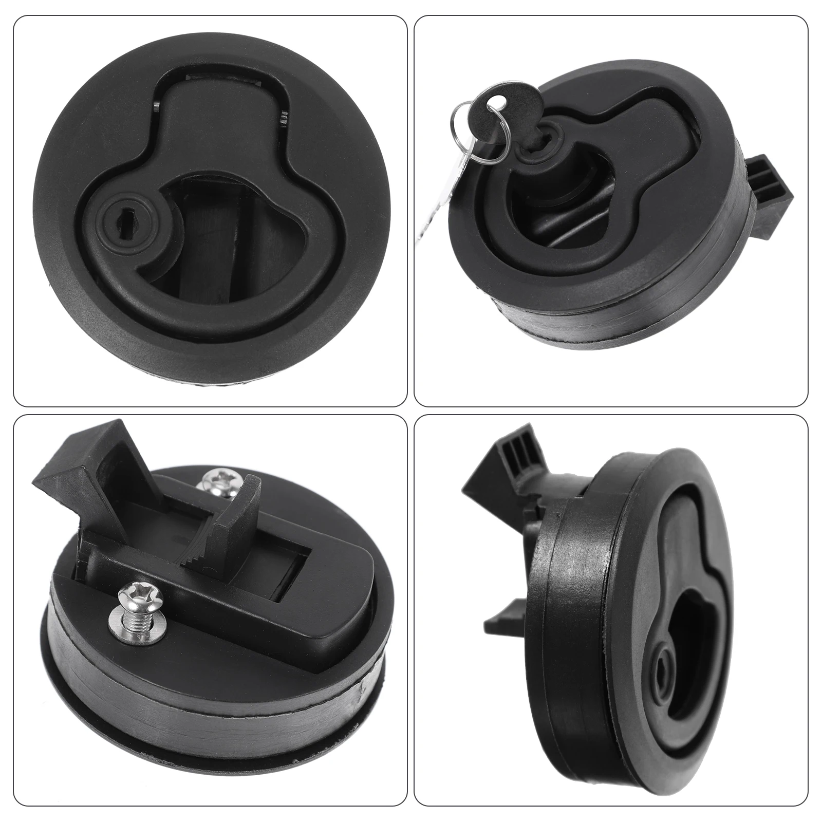 

4 Pcs Flush Mount Latch UV Stabilized Rubber Durable Boat Lid Hatch RV Tool Door Cabinet Hardware