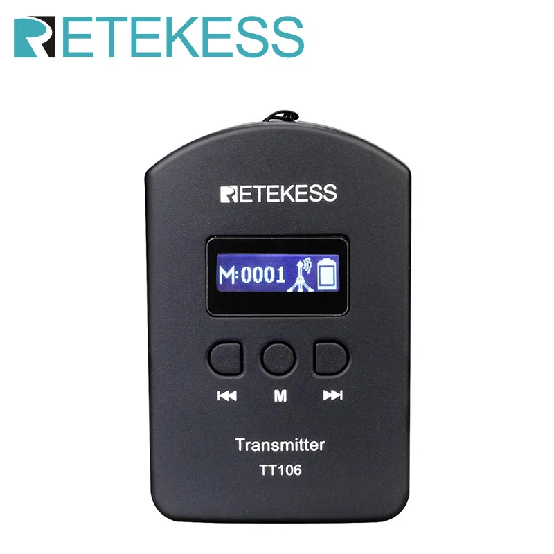 Retekess TT106 UHF Professional Wireless Transmitter For Tour Guide System Conference Church Translation Travel Training