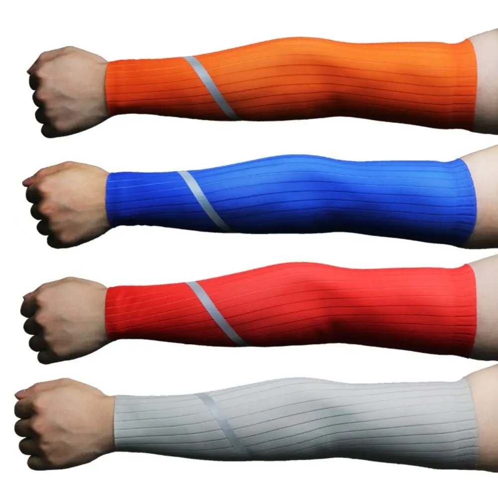 

1 Pair of M L Cycling Arm Sleeve UV Protection Breathable Reflective Cycling Sleeves Cooling Anti-UV Basketball Arm Warmer
