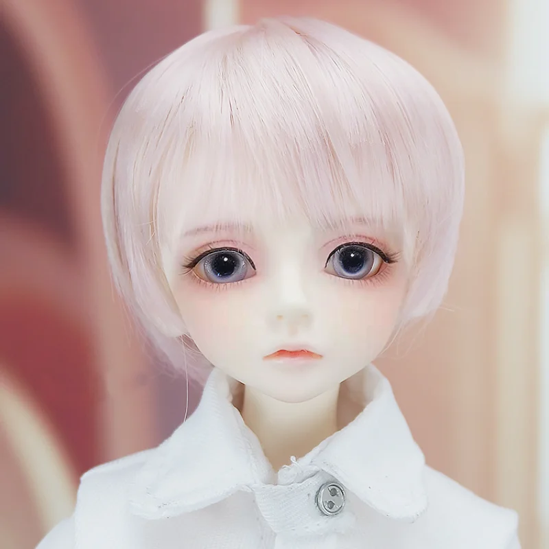 1/4 Bjd 인형 가발 머리 둘레 19-21cm 패션 브라운/핑크/블랙 헤어 인형 액세서리 아기 인형 드레스 장난감 선물