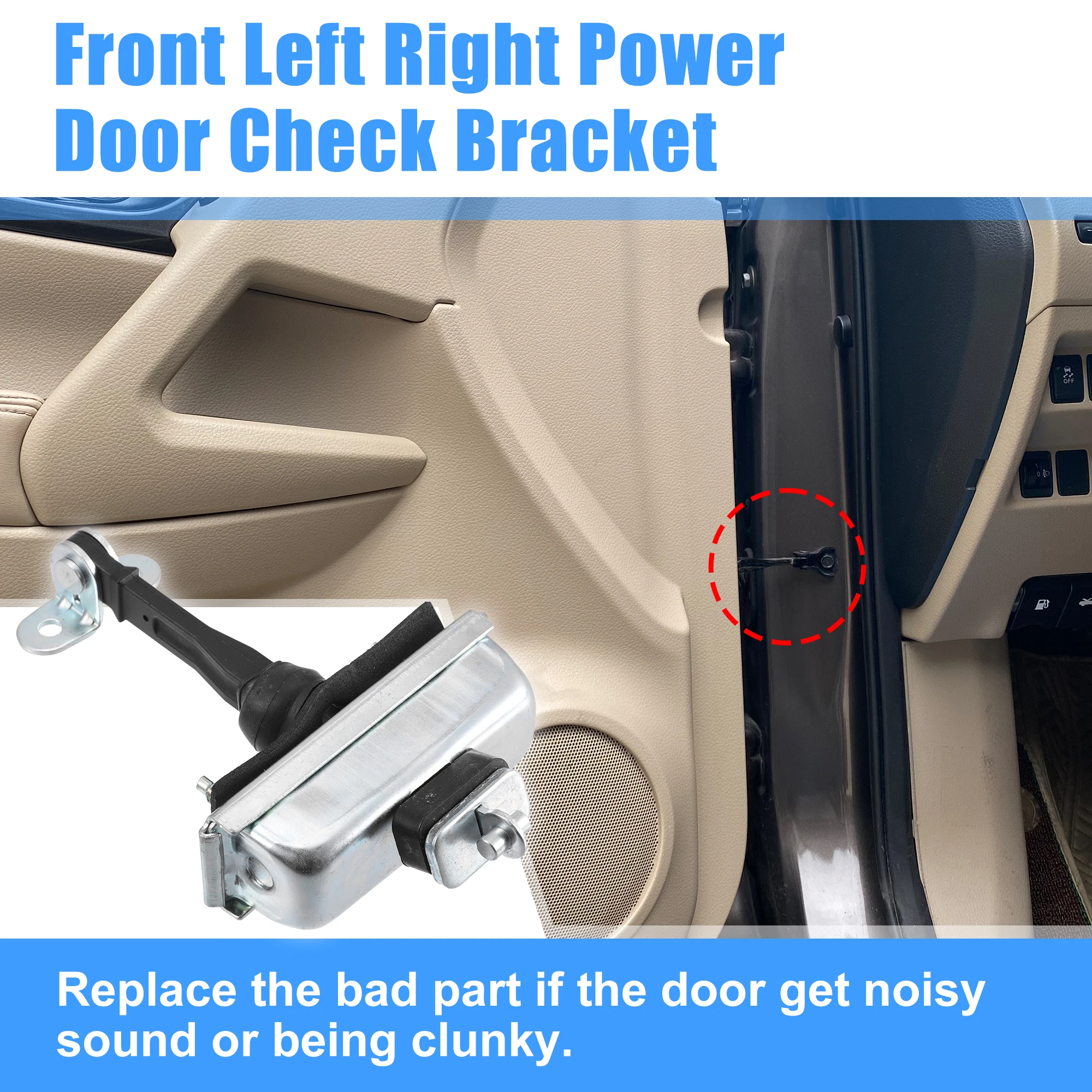 X Autohaux Car Front Door Check Strap Stop Limiter for Ford F250 Super Duty F81Z-2523552-AA