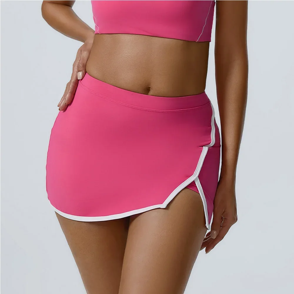

Women Sports Tennis Skirts High Waist Tights Yoga Tennis Shorts Dress Skirt Anti-Exhaust Quick Dry Yoga Short Gym Push Up Skirts