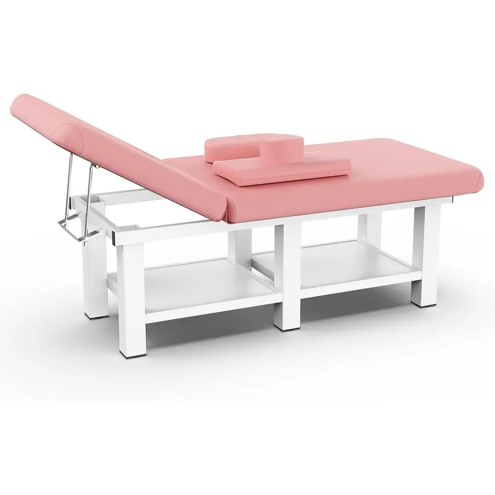 

Массажный стол Pro Pink с регулируемой спинкой, ширина 31,5 дюйма, с обивкой из искусственной кожи и пеной с эффектом памяти, грузоподъемность 800 фунтов