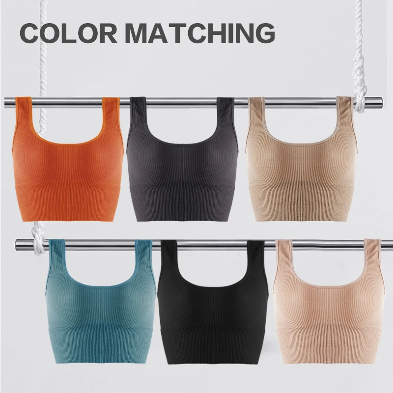 Seamless Tops For Women Tank Crop Top Ribbed Sports Camisole Unlined Underwear Cami Tee Sexy Lingerie Fitness Girls Crop Top