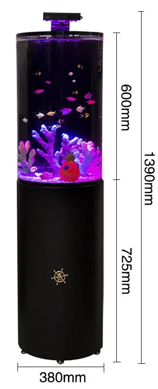 Ecological Living Room Fish Tank Jellyfish Goldfish Tank Cylindrical Jellyfish Aquarium Tank