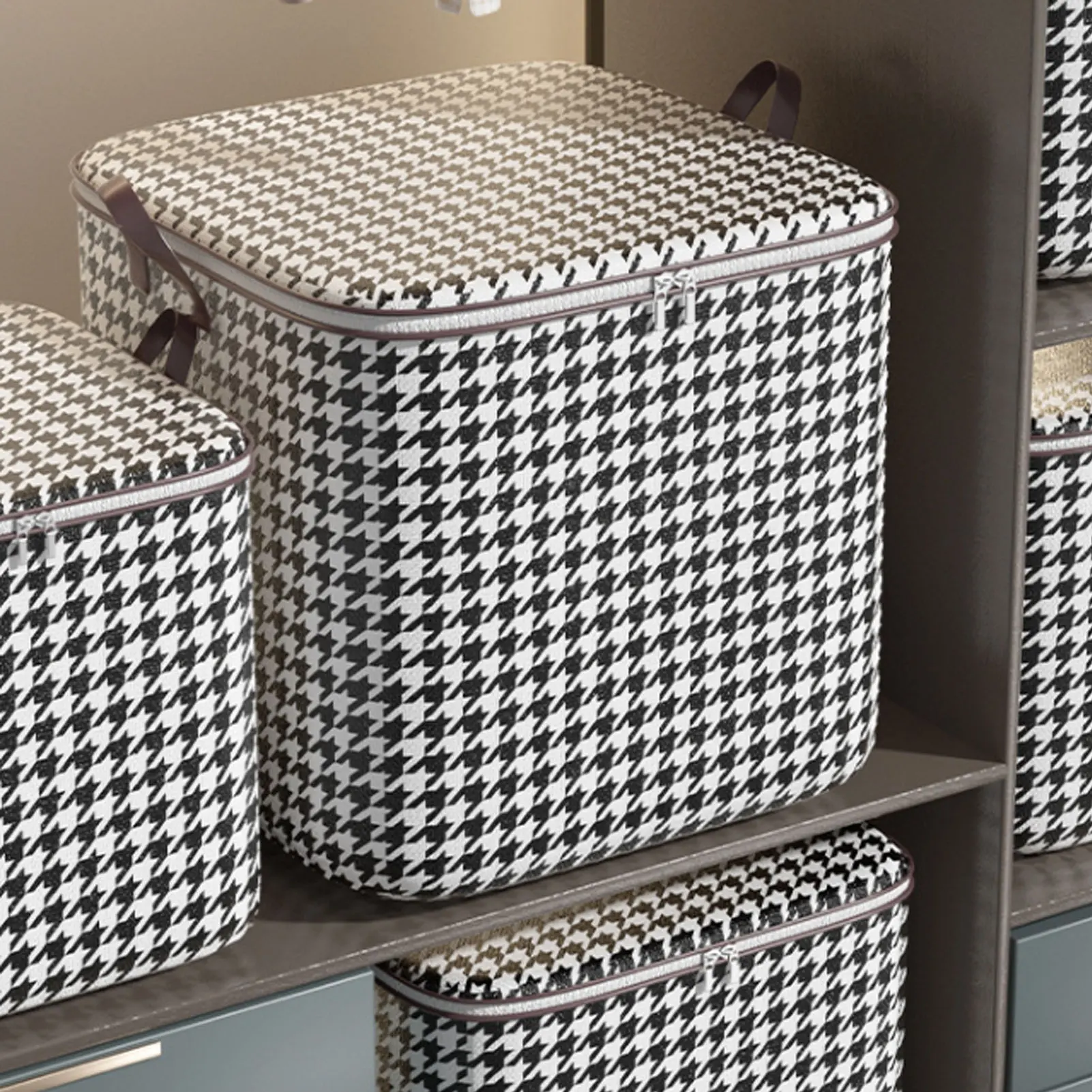 Sacos de armazenamento para colchas de grande capacidade, Colcha com alças portáteis, Organização de roupas e roupas, Inverno