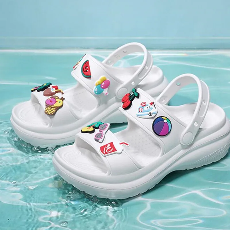 2023 New Summer Women Sandals Korean Wedge Platform Casual High Heels Ladies Shoes Outdoor Beach Peep Toe Sandalias De Mujer