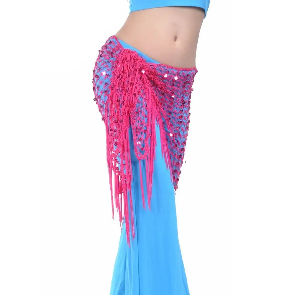 Mode Quaste Bauchtanz Hüfte Schal Böhmischen Häkeln Frauen Gürtel Rock Pailletten Bauchtanz Gürtel Tanz