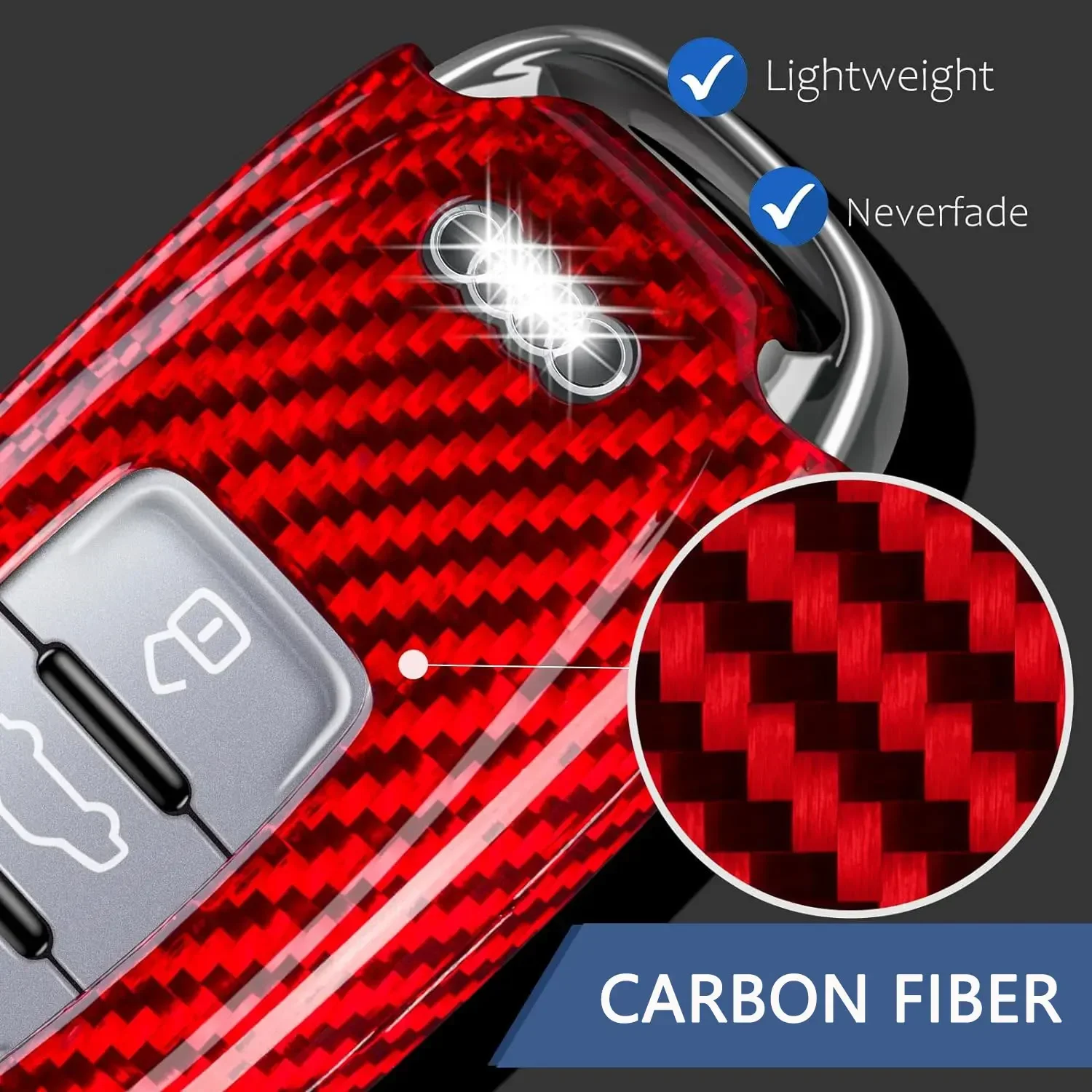 カーボンファイバーカーキーフォブプロテクター,アウディキープロテクター,Audia4-A8,q5,q8,r8,rs4,rs5,rs6,rs7,S4-S8,sq5,カーアクセサリー